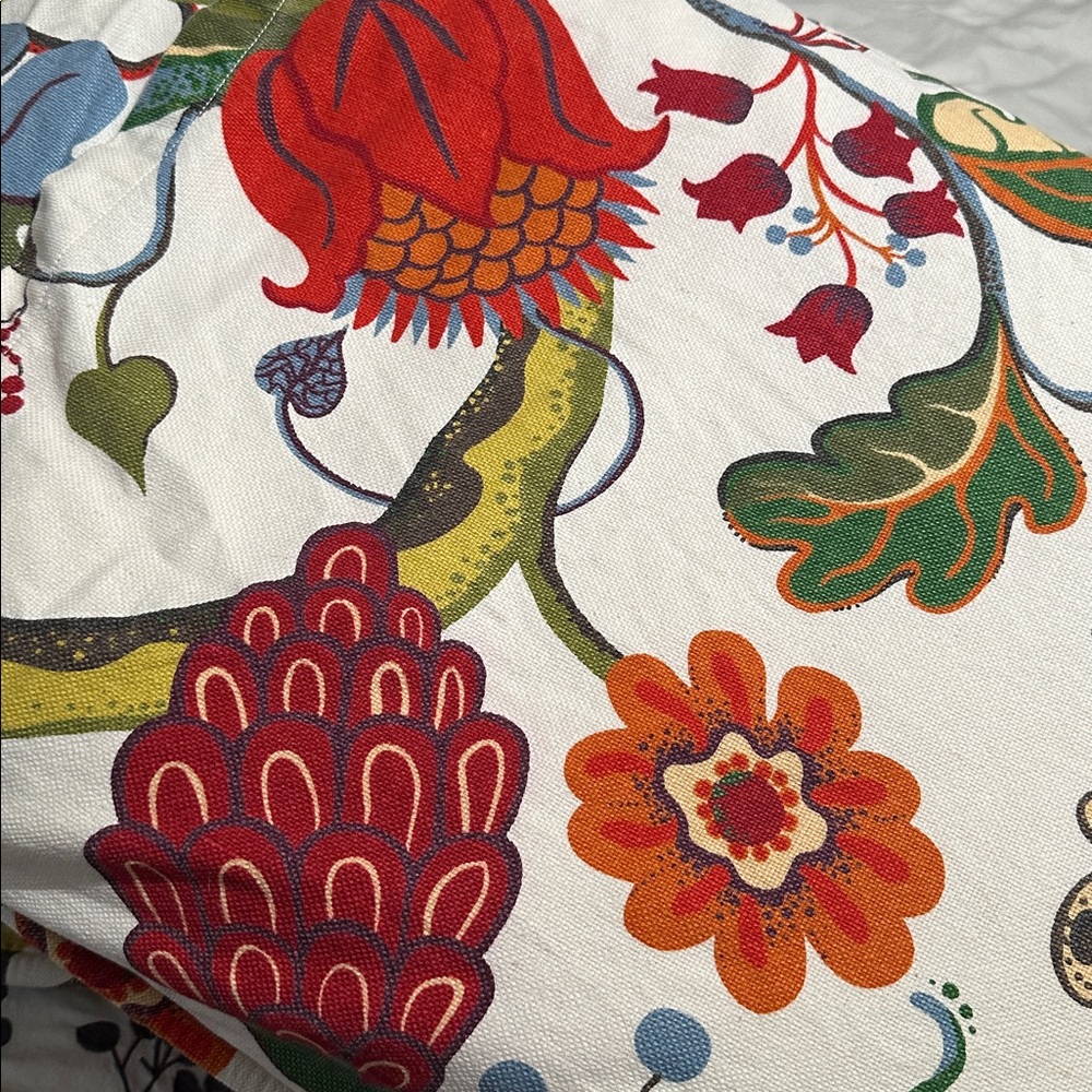 Pottery Barn Serafina Floral Tropical Decorative Pillow Shams Linen Cotton - Picture 5 of 9